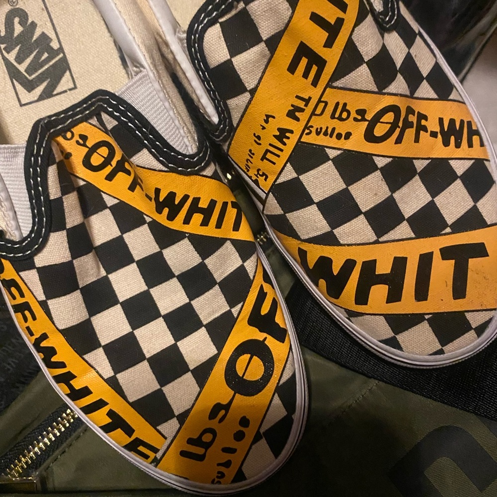 Vans Off-white custom shoes  size 7women 5.5 men